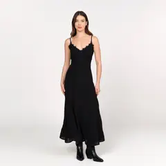 BASEMENT - Vestido Mujer Medio Casual con Encaje