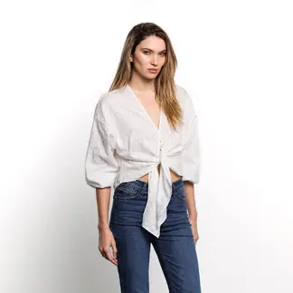 DENIMLAB - Blusa Mujer Anudada Manga 3/4