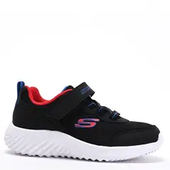 SKECHERS - Tenis moda Bounder Techrox Niño con Velcro Negros