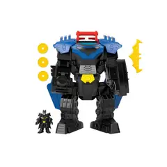 IMAGINEXT - DC Super Friends Figura de Acción Batman Mech con Luces y Sonidos, Incluye Figura de Batman de 7.6 cm, Para Niños de 3 Años en Adelante