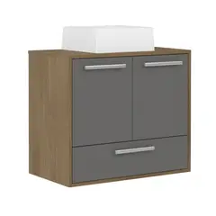 BERTOLINI - Mueble de baño Luxury de 70 cm en MDP Sin Lavamanos Gris