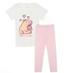 YAMP - Pijama para Niña 2 piezas con Estampado de Algodón