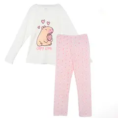 YAMP - Pijama para Niña 2 piezas con Estampado de Algodón