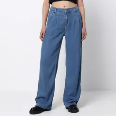 DENIMLAB - Jean Recto Mujer Tiro medio Denim de Algodón