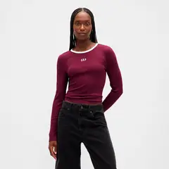 GAP - Camisa Mujer con Estampado Manga larga