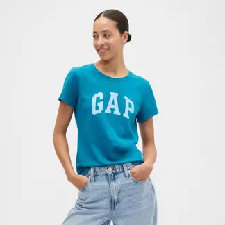 GAP - Camiseta Mujer con Estampado Manga corta de Algodón