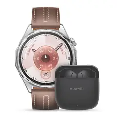 HUAWEI - Smartwatch GT 6 46MM Verde | 5 ATM, IP68, IP69 resistencia al agua | pantalla AMOLED táctil a color | Correa de Compuesto Sintético + Audifonos Freebuds SE3 1,47 mm