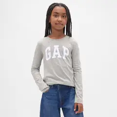 GAP - Camiseta Para Niña con Logo Manga larga de Algodón