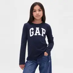 GAP - Camiseta Para Niña con Logo Manga larga de Algodón