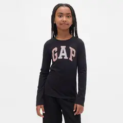 GAP - Camiseta Para Niña con Logo Manga larga de Algodón