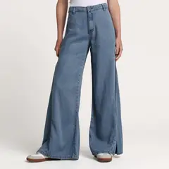 MOSSIMO - Jean Palazzo Mujer Tiro alto Denim