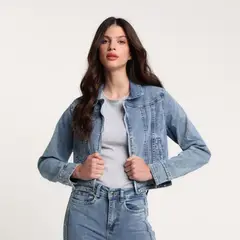 MOSSIMO - Chaqueta Mujer con Taches de Algodón