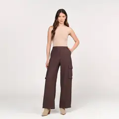 BASEMENT - Pantalon Recto Mujer Tiro alto