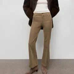 MANGO - Jean Flare Mujer Tiro medio