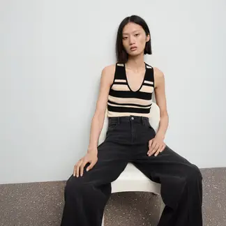 MANGO - Top esqueleto Mujer con Estampado Sin mangas