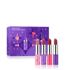 CLINIQUE - Set Labial Maquillaje Labiales x4 Labios Plenty of Pop: Pop Longwear Holiday incluye 4 productos