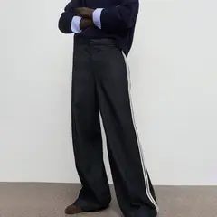 MANGO - Jean Wide leg Mujer Tiro bajo