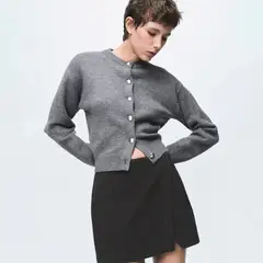 MANGO - Saco Mujer Tejido