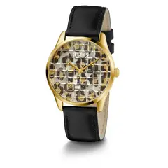 GUESS - Reloj Mujer Clearly G Block. Reloj Cuero Negro GW0481L1