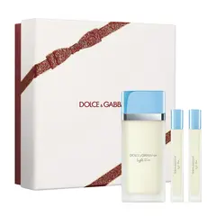 DOLCE&GABBANA - Set de perfume Mujer incluye Light Blue EDT 100 ml, EDT 10 ml, EDT 10 ml