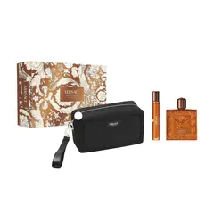 VERSACE - Set de perfume Hombre incluye Eros Najim PARFUM SET PARFUM 100 ml, Travel Spray 10 ml, GWP