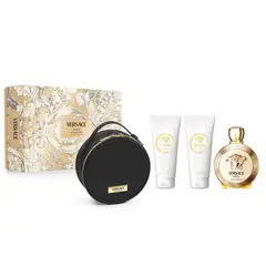 VERSACE - Set de perfume Mujer incluye Eros Pour Femme EDP 100 ml, Shower Gel 100 ml, Body Lotion 100 ml, GWP