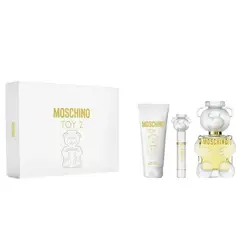 MOSCHINO - Set de perfume Mujer incluye Toy 2 EDP 100 ml, Body Lotion 100M, Travel Spray 10 ml