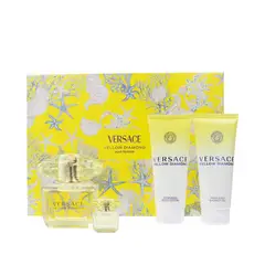 VERSACE - Set de perfume Mujer incluye Yellow Diamond EDT 90 ml, 5 ml, Body Lotion 100 ml, Body Shower Gel 100 ml