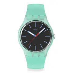 SWATCH - Reloj Unisex Hint Of Mint. Reloj Silicona Verde SO29L103