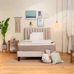 COLCHONES SPRING - Colchón Spring Sencillo Firmeza Media Ortopédico Resortado Niquel 100 x 190 cm