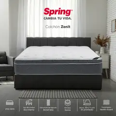 COLCHONES SPRING - Colchón Spring Queen Firmeza Suave Ortopédico Resortado Zenit 160 x 190 cm