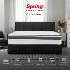 COLCHONES SPRING - Colchón Spring Semidoble Firmeza Media Ortopédico Resortado Duna 120 x 190 cm