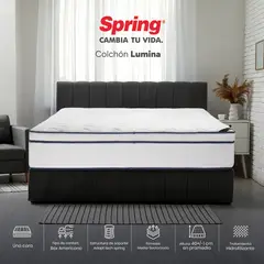 COLCHONES SPRING - Colchón Spring Sencillo Firmeza Media Ortopédico Resortado Lumina 100 x 190 cm