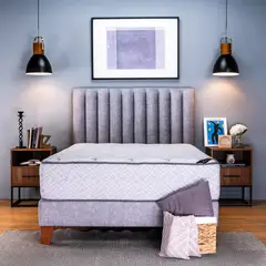 COLCHONES SPRING - Colchón Spring Queen Firme Ortopédico Resortado Destello 160 x 190 cm