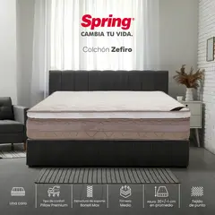 COLCHONES SPRING - Colchón Spring King Firmeza Media Ortopédico Resortado Zefiro 200 x 200 cm