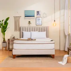 COLCHONES SPRING - Colchón Spring Doble Firmeza Suave Ortopédico Resortado Nativo 140 x 190 cm