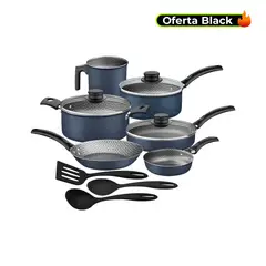TRAMONTINA - Juego de ollas Tramontina: Turim Bateria Aluminio 12 piezas