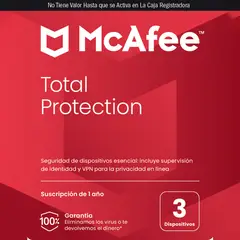 MCAFEE - Protección total 3 usuarios