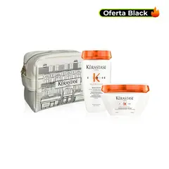 KERASTASE - Tratamiento capilar Pack Navidad: Nutritive Set Nutrición Profunda + cosmetiquera