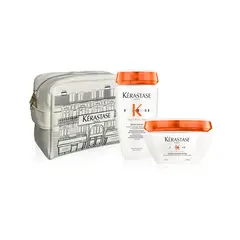 KERASTASE - Tratamiento capilar Pack Navidad: Nutritive Set Nutrición Profunda + cosmetiquera