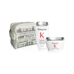 KERASTASE - Tratamiento capilar Pack navidad: Première Set de Doble Reparación + cosmetiquera