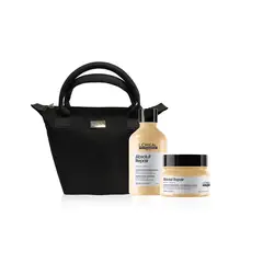 LOREAL PROFESSIONNEL - Tratamiento capilar Pack Navidad: Absolut Repair Kit Rescate Brillante + cosmetiquera