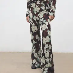 MANGO - Pantalón Flare Mujer Tiro medio