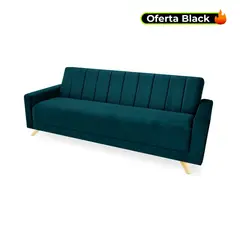 MICA - Sofá Cama Moderno en Tela 3 Puestos Dakar 204 x 83 x 83 cm