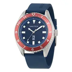 NAUTICA - Reloj Hombre Finn World. Reloj Silicona Azul NAPFWF404