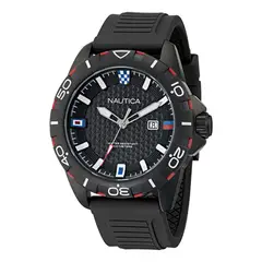 NAUTICA - Reloj Hombre NSR. Reloj Silicona Negro NAPNRS507