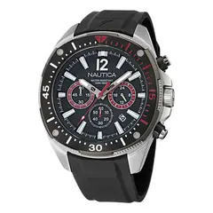 NAUTICA - Reloj Hombre NCT Bluesail. Reloj Silicona Negro NAPBSS501