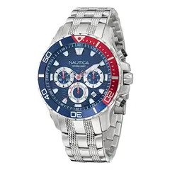NAUTICA - Reloj Hombre NST. Reloj Acero Inoxidable Plateado NAPNSS504