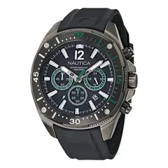 NAUTICA - Reloj Hombre NCT Bluesail. Reloj Silicona Negro NAPBSS502