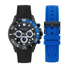 NAUTICA - Reloj Hombre NST. Reloj Silicona Negro NAPNSS506
